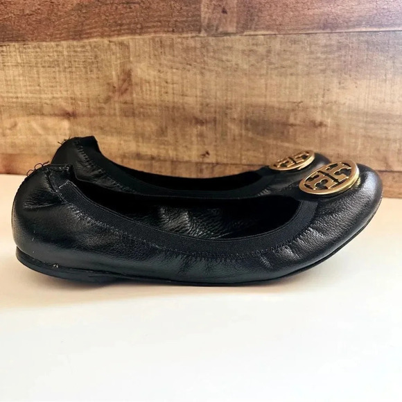 Tory Burch Caroline Leather Ballet Flats - Picture 2 of 8